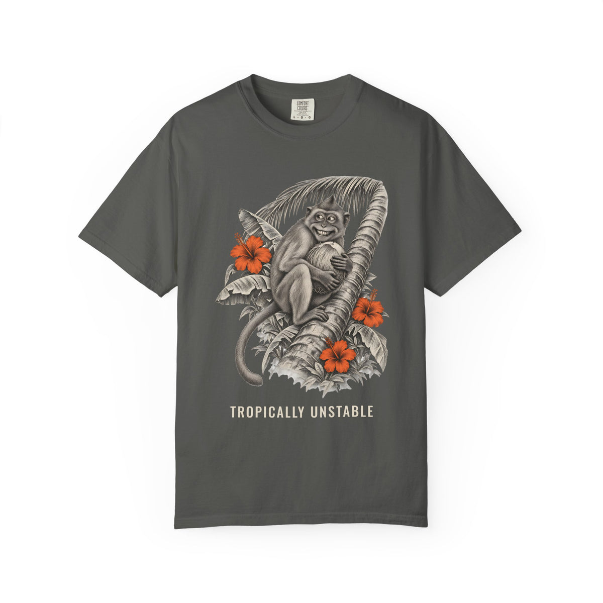 Tropically Unstable Monkey Shirt | Funny Vintage Jungle Tee | Comfort Colors T-Shirt