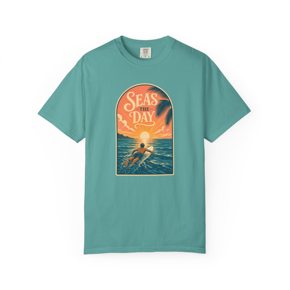 Seas The Day Tee | Vintage Ocean Shirt | Retro Beach T-Shirt | Comfort Colors Gift