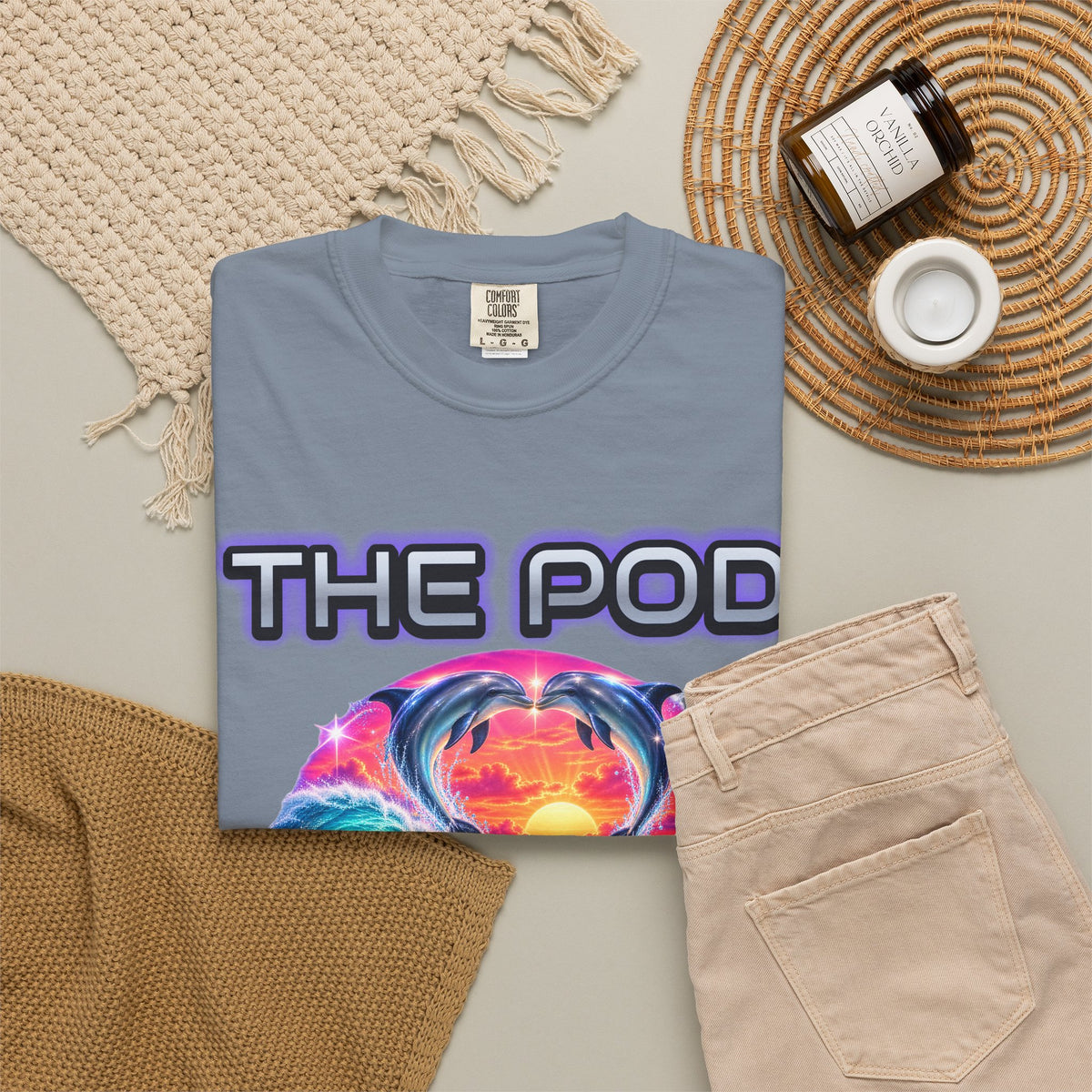 Dolphin Bootleg Shirt | The Pod 90s Airbrush Tee | Comfort Colors T-Shirt