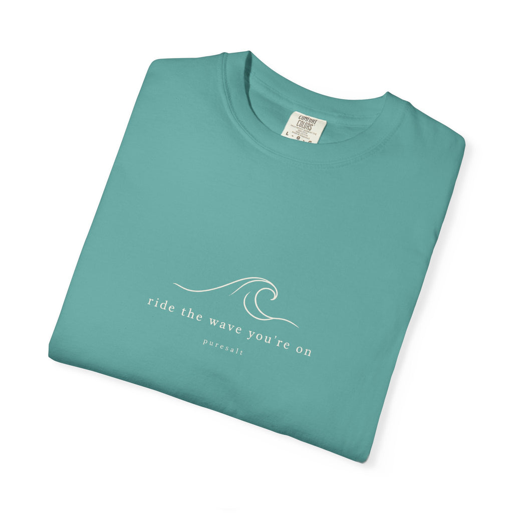 Wave Graphic T-Shirt — "Ride the Wave You're On" Relaxed Surf Tee