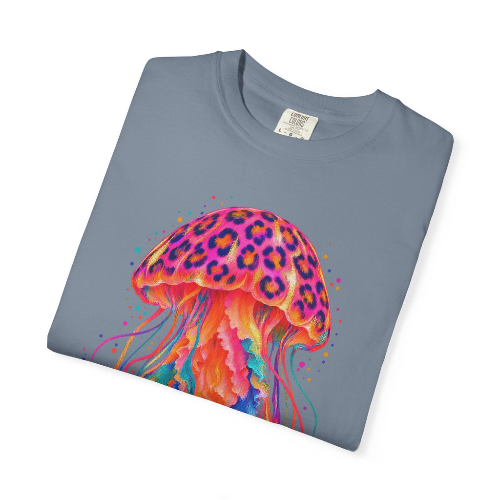 Neon Leopard Jellyfish Shirt | Ocean Jellyfish Tee | Comfort Colors T-Shirt
