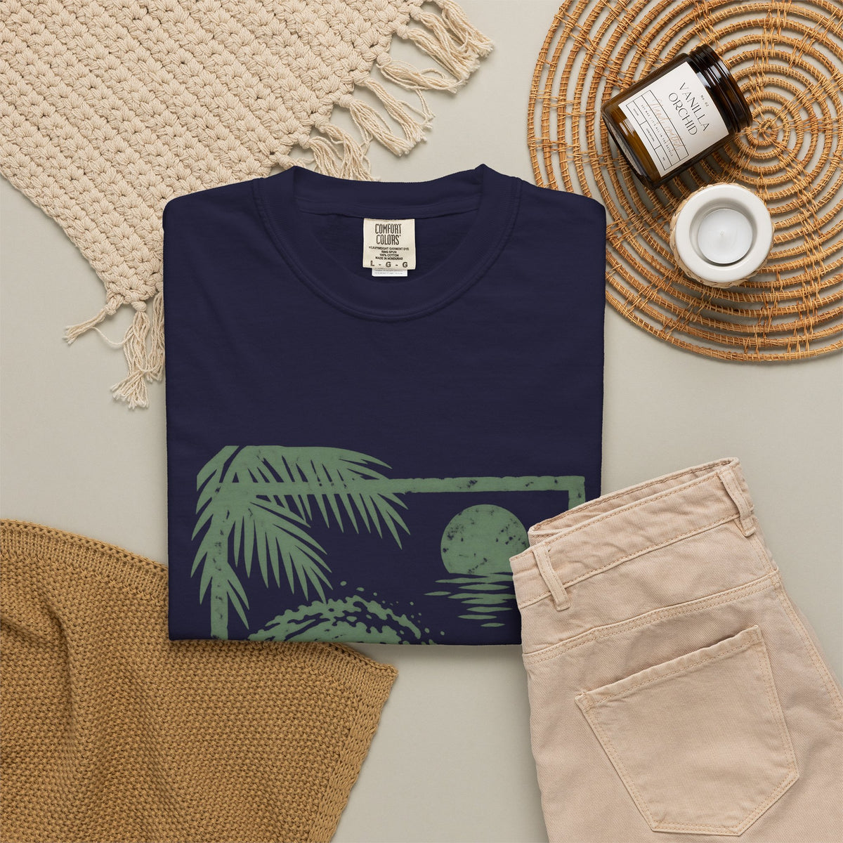 Out There Surfer Shirt | Framed Surf Wave Tee | Comfort Colors T-Shirt