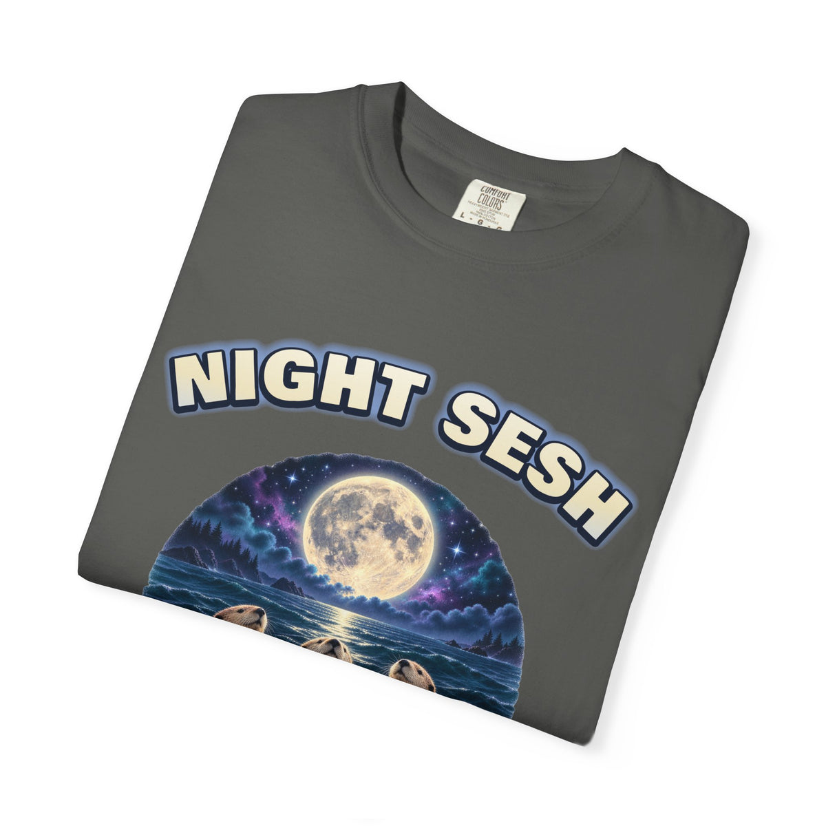 Otters Moon Bootleg Shirt | Night Sesh Funny Otter Tee | Comfort Colors T-Shirt