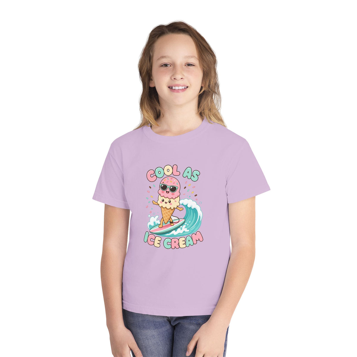 Cool As Ice Cream Kids Tee | Ice Cream Kids Shirt | Youth Beach T-Shirt | Surf Kid Gift