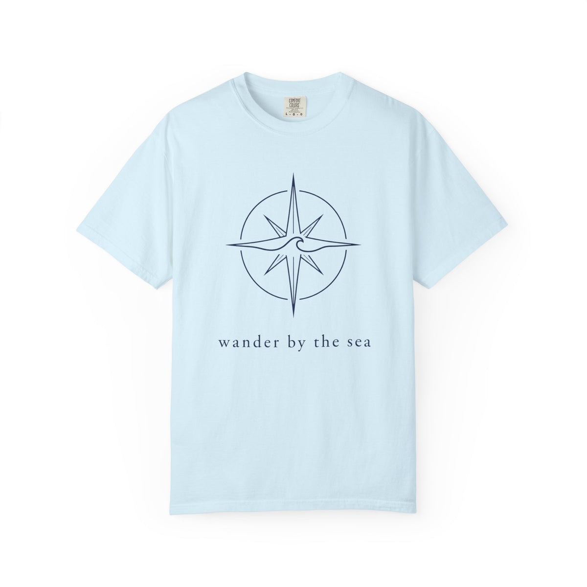 Wander By The Sea Tee | Compass Rose Nautical Shirt | Minimalist Travel T-Shirt | Comfort Colors Seafoam