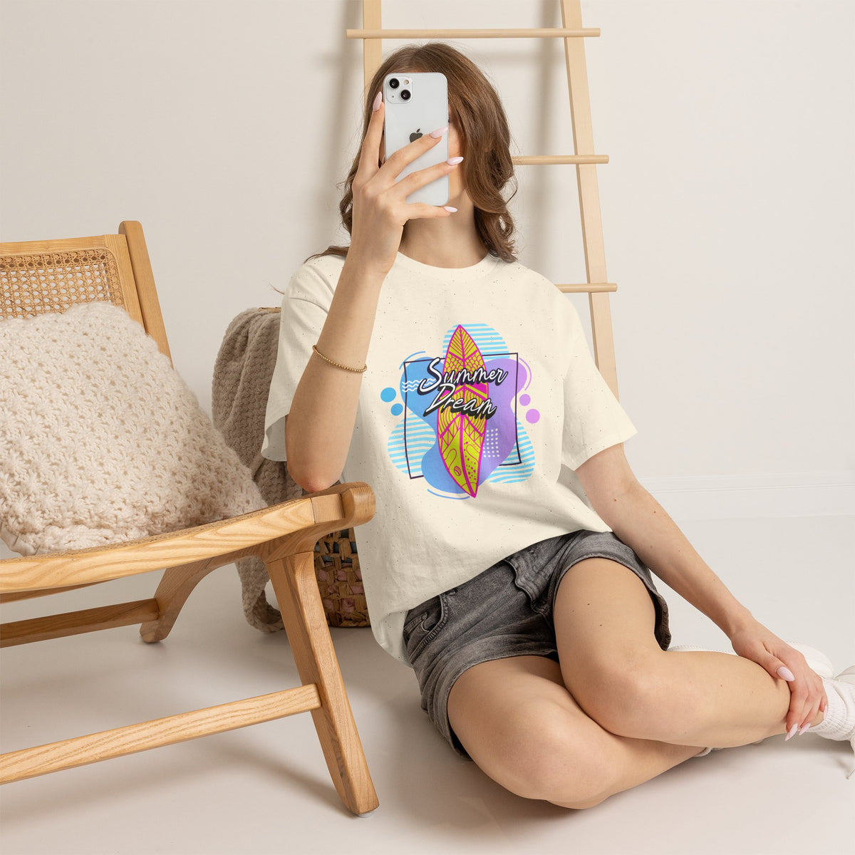 Women's Summer Wave Crop Tee