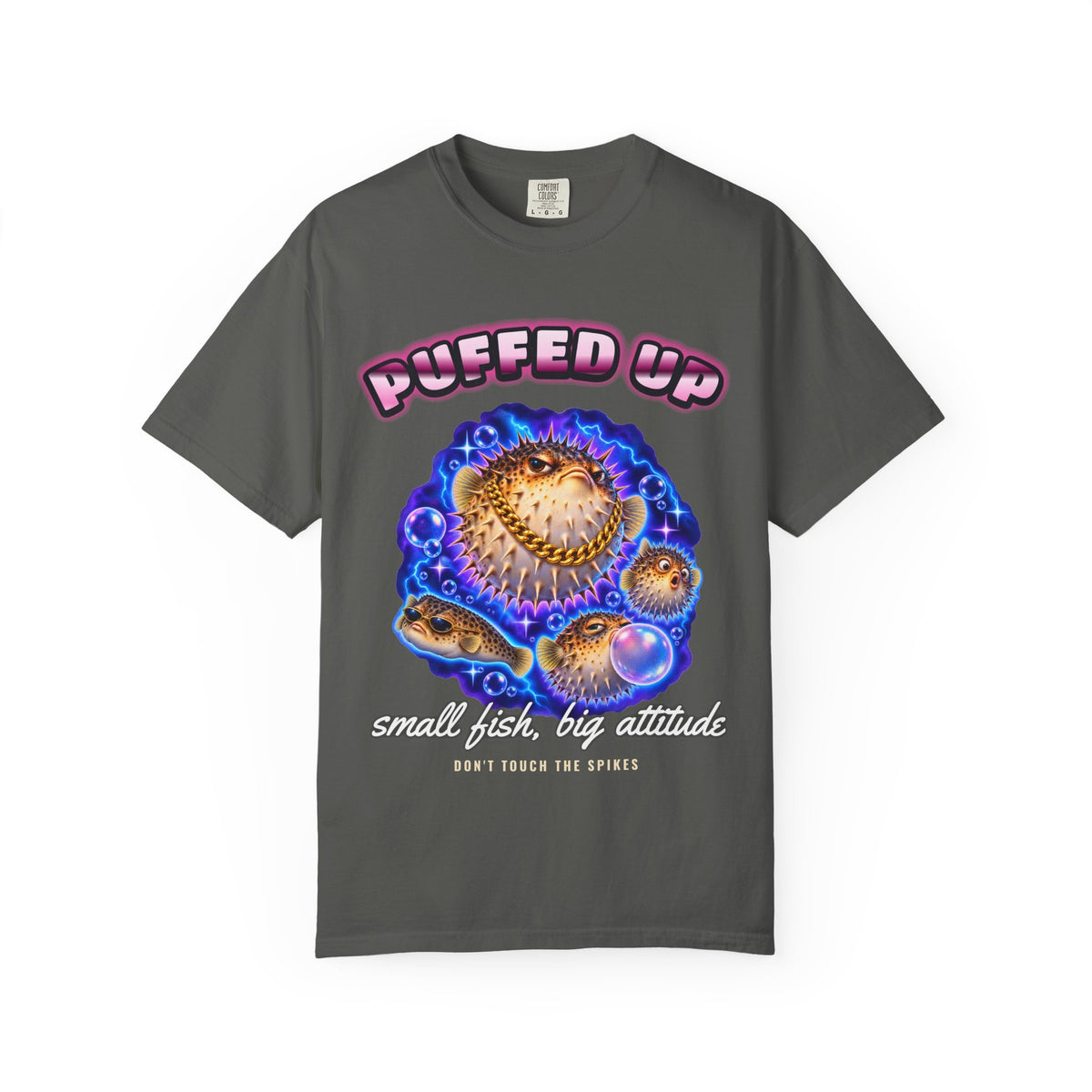 Pufferfish Bootleg Shirt | Puffed Up Funny Fish Tee | Comfort Colors T-Shirt