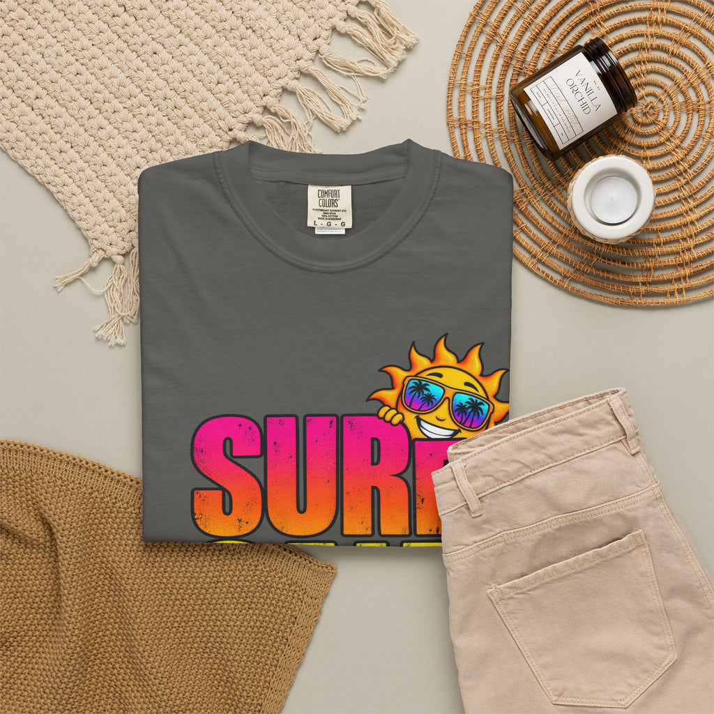 Surf Salt Soul Tee | Retro Surf Graphic Shirt | Colorful Beach T-Shirt | Comfort Colors