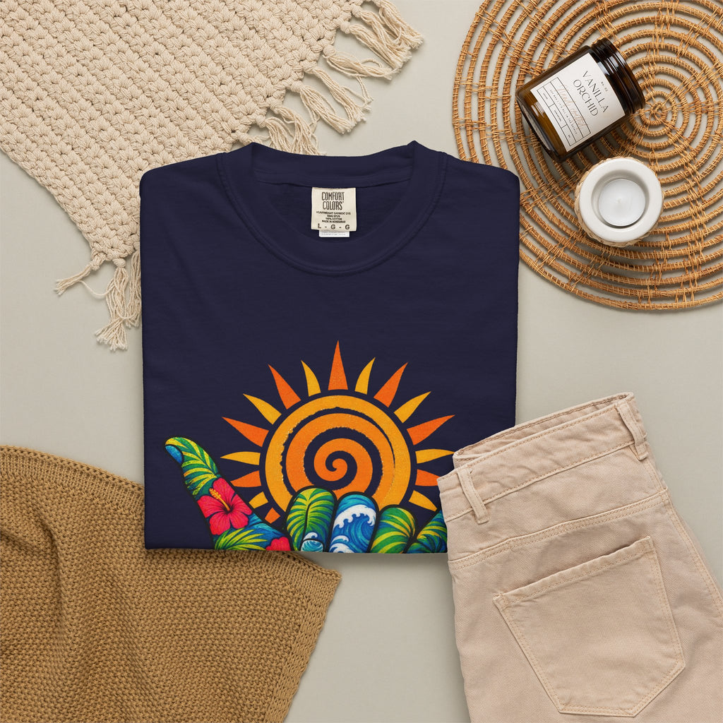 Hang Loose Tee | Shaka Surf Shirt | Retro Beach T-Shirt | Comfort Colors
