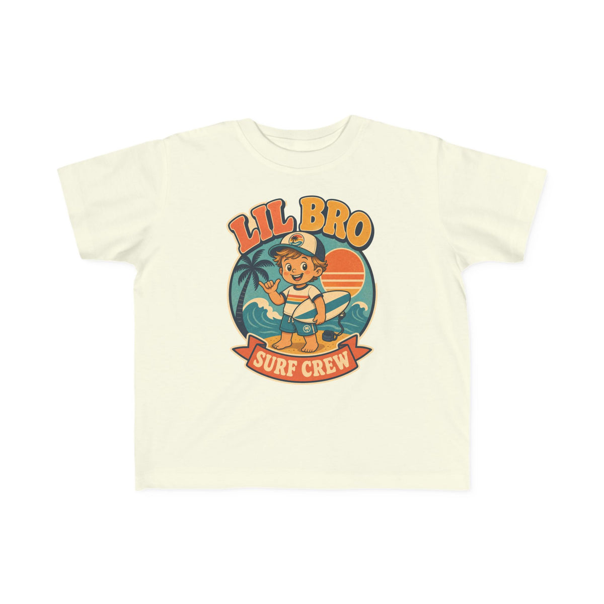 Lil Bro Surf Crew Kids Tee | Little Brother Surf Shirt | Toddler Beach T-Shirt | Surf Kid Gift