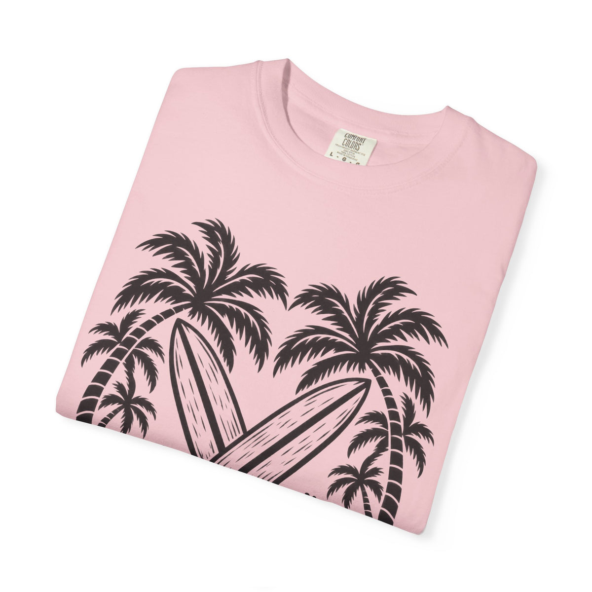 Tropic Tides Surf Shirt | Woodcut Crossed Boards Tee | Comfort Colors T-Shirt