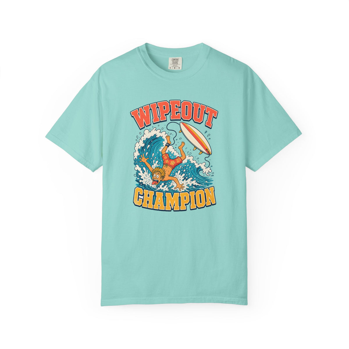 Wipeout Champion Tee | Funny Surfer T-Shirt | Retro Beach T-Shirt | Comfort Colors Gift