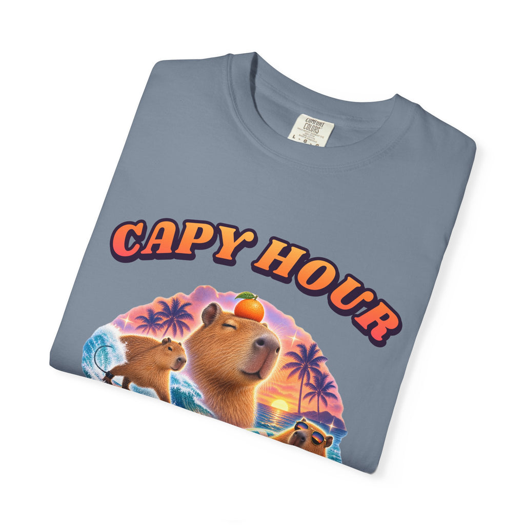 Capybara Bootleg Shirt | Capy Hour Funny Surf Tee | Comfort Colors T-Shirt