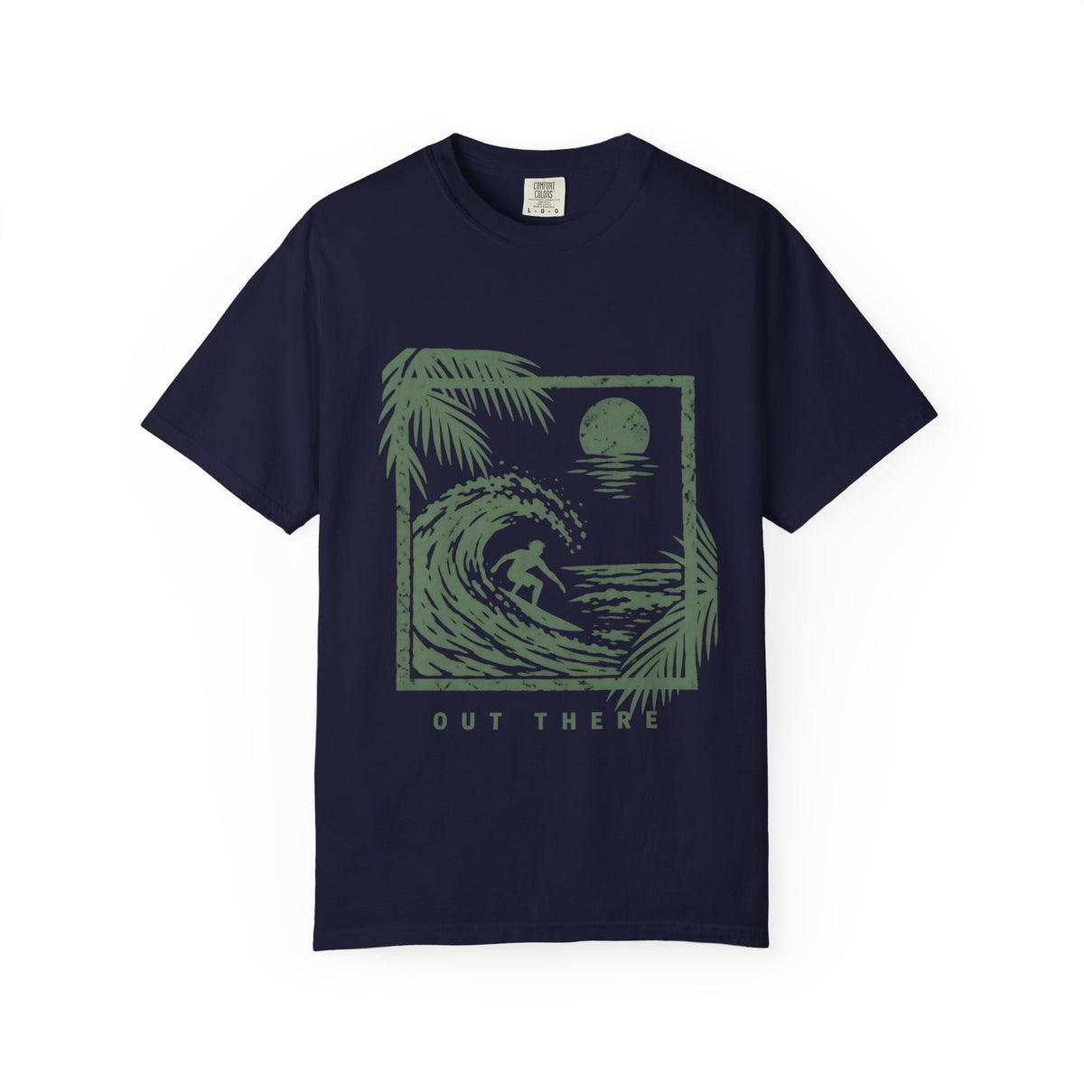 Out There Surfer Shirt | Framed Surf Wave Tee | Comfort Colors T-Shirt
