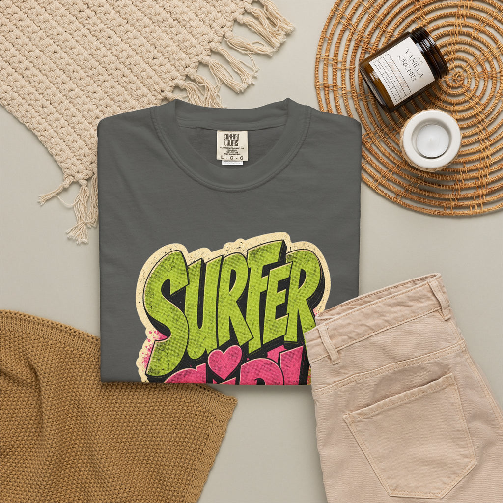 Surfer Girl graffiti art T-Shirt | Surf slogan tee
