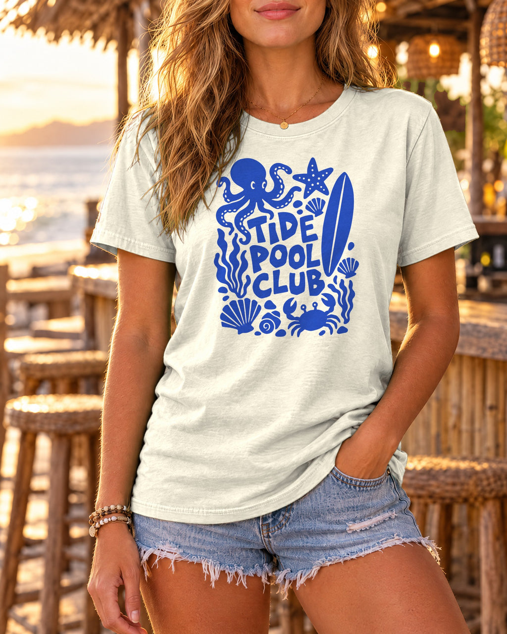 Tide Pool Club Shirt | Octopus Crab Sea Creatures Tee | Comfort Colors T-Shirt