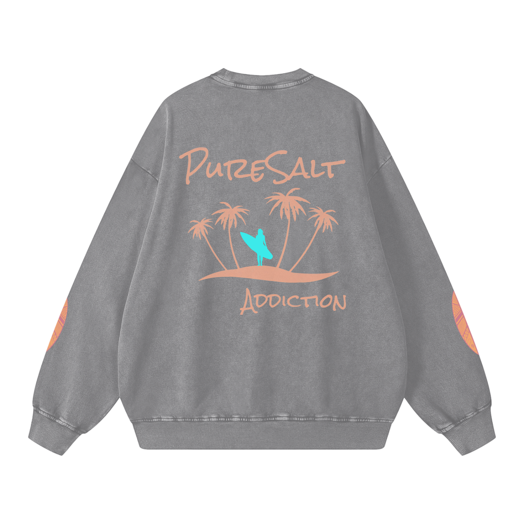 PureSalt Addiction Snow Washed Oversized Sweatshirt