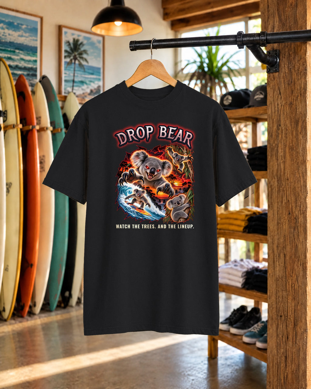 Drop Bear Shirt | Funny Koala Aussie Surf Tee | Comfort Colors T-Shirt