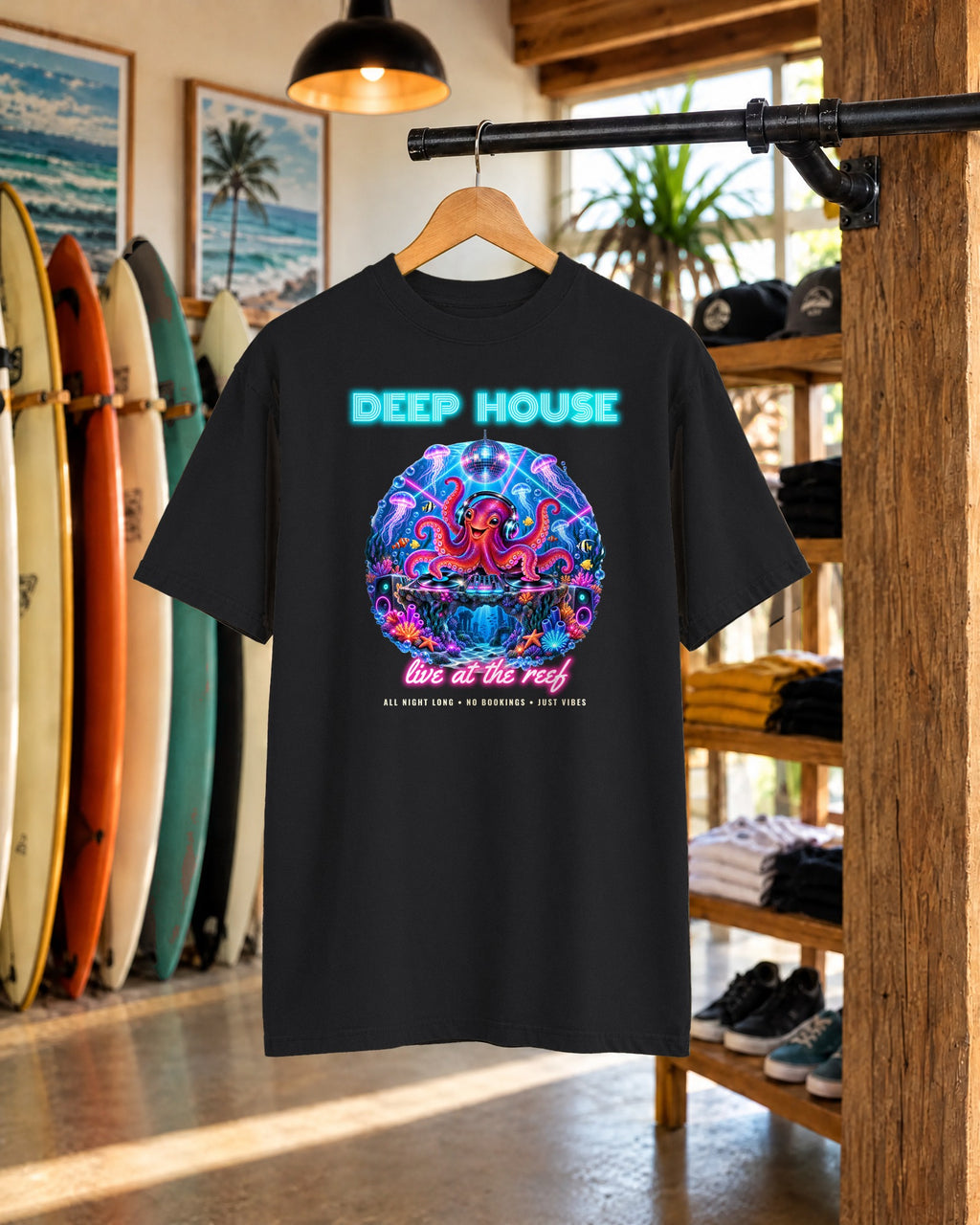 Octopus DJ Shirt | Deep House Rave Bootleg Tee | Comfort Colors T-Shirt