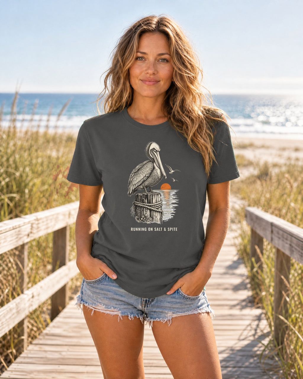 Running On Salt And Spite Shirt | Funny Salty Attitude Tee | Comfort Colors T-Shirt