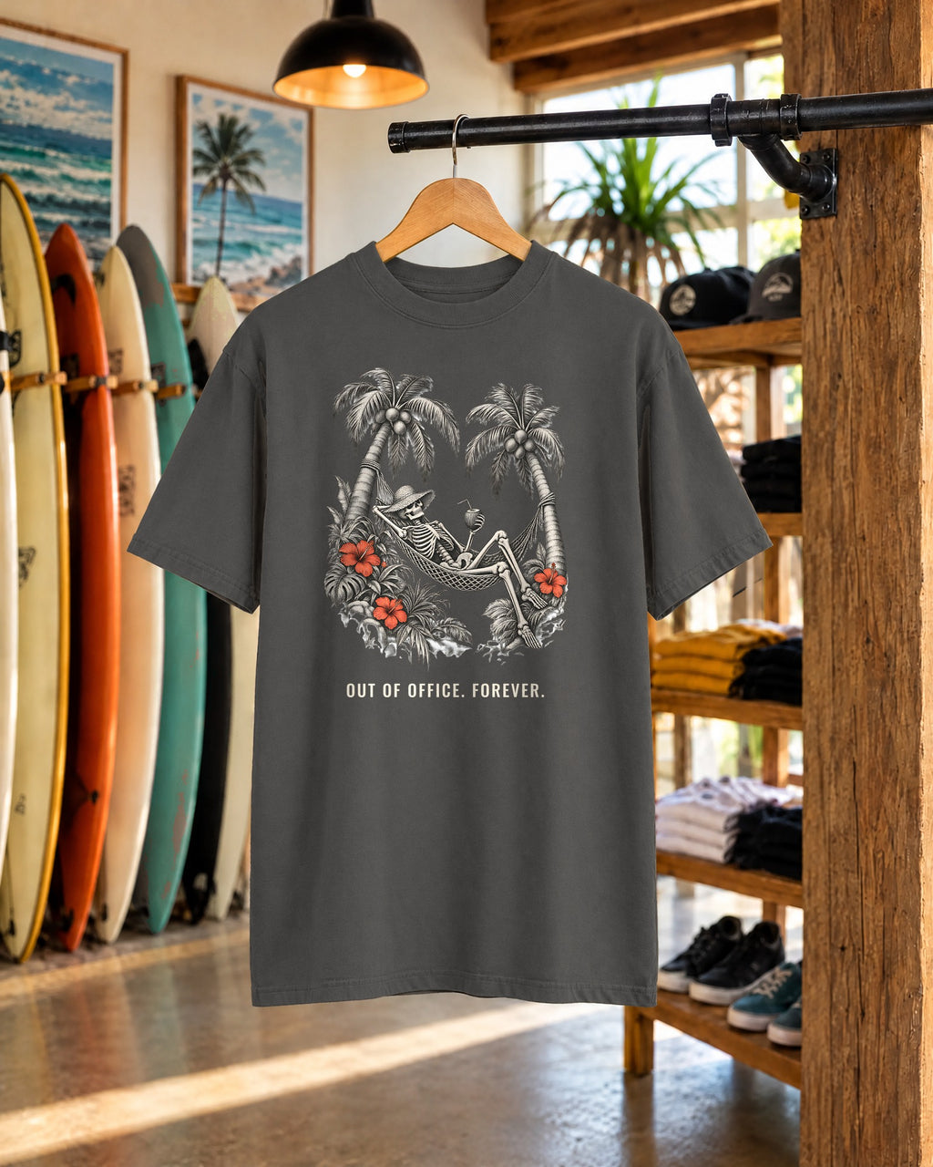 Out Of Office Forever Shirt | Funny Retirement Beach Tee | Comfort Colors T-Shirt