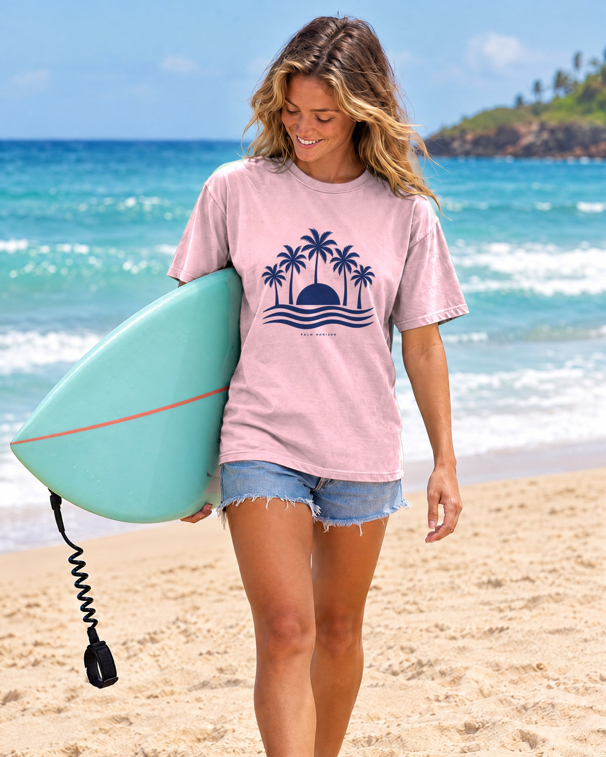 Palm Horizon Shirt | Minimal Sunset Palms Tee | Comfort Colors T-Shirt