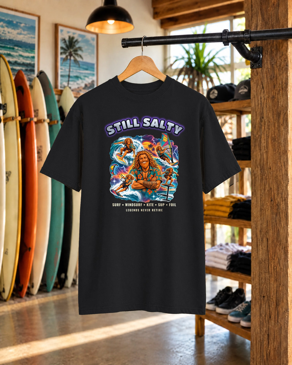Still Salty Legends Shirt | Windsurf Kite SUP Foil Tee | Comfort Colors T-Shirt