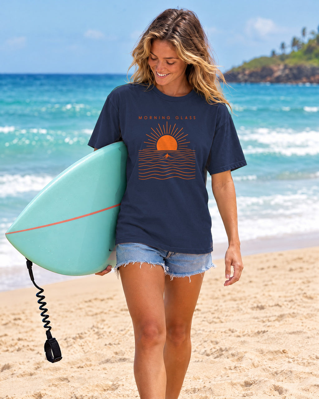 Morning Glass Surf Shirt | Sunrise Paddle Out Tee | Comfort Colors T-Shirt