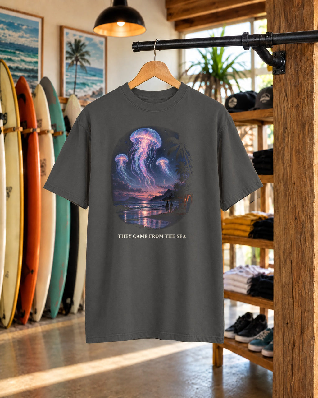 They Came From The Sea Shirt | Retro Sea Monster B Movie Tee | Comfort Colors T-Shirt
