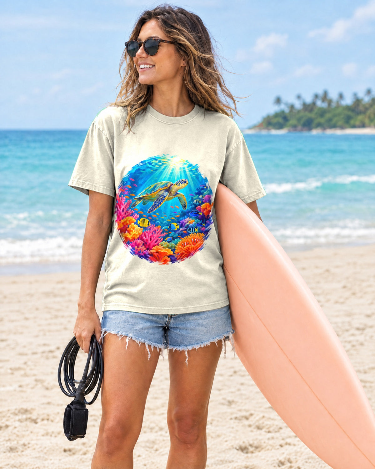 Coral Reef Sea Turtle Shirt | Underwater Ocean Tee | Comfort Colors T-Shirt