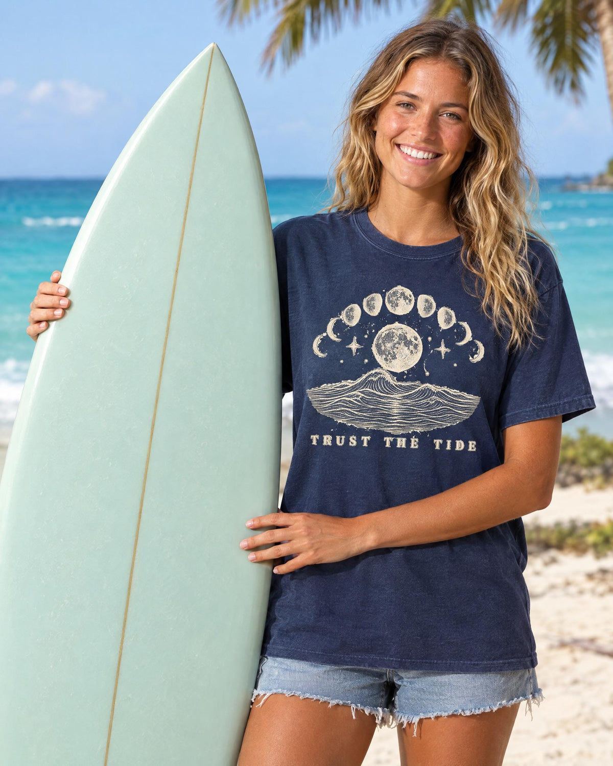 Trust The Tide tee lifestyle photo