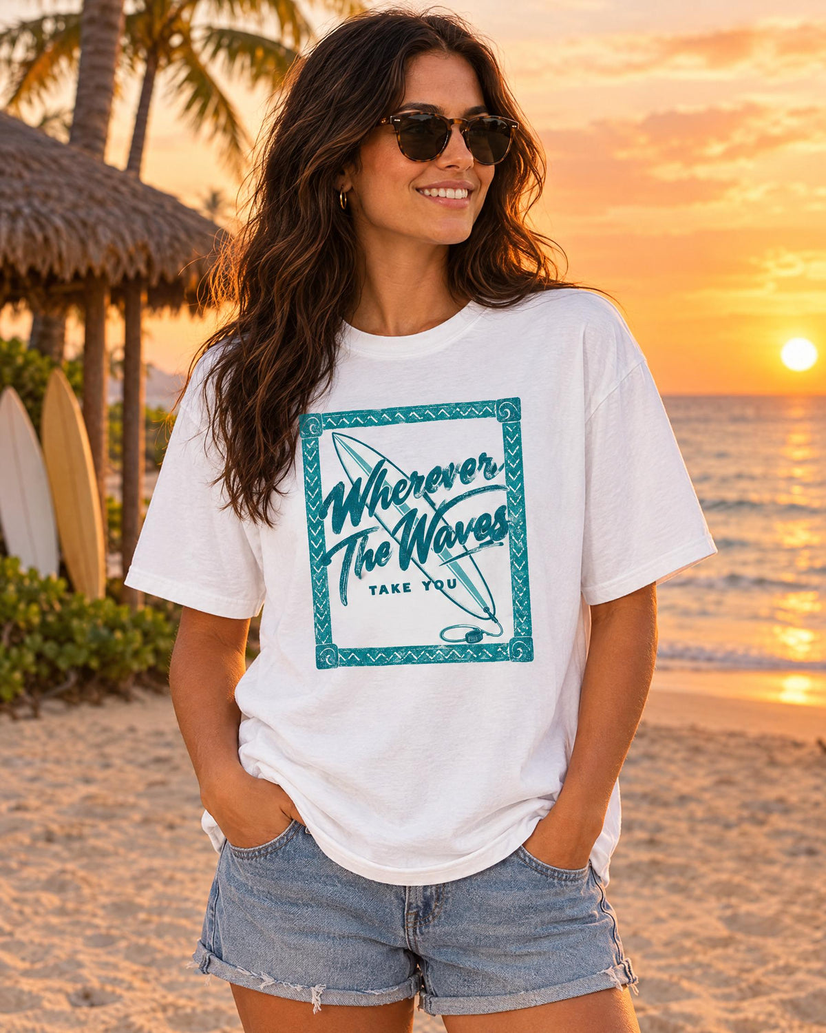 Wherever The Waves Take You tee lifestyle photo