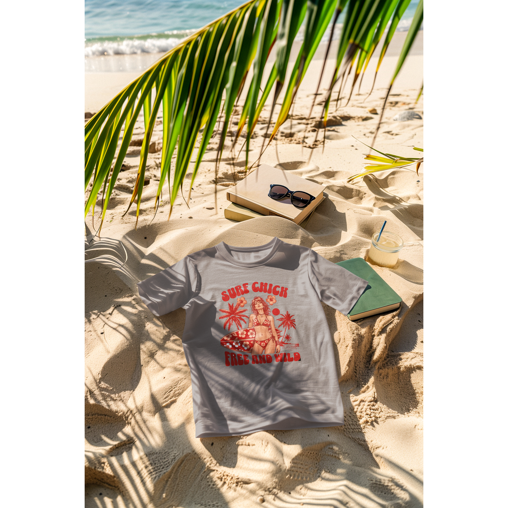Surfer Girl graffiti art T-Shirt | Surf slogan tee