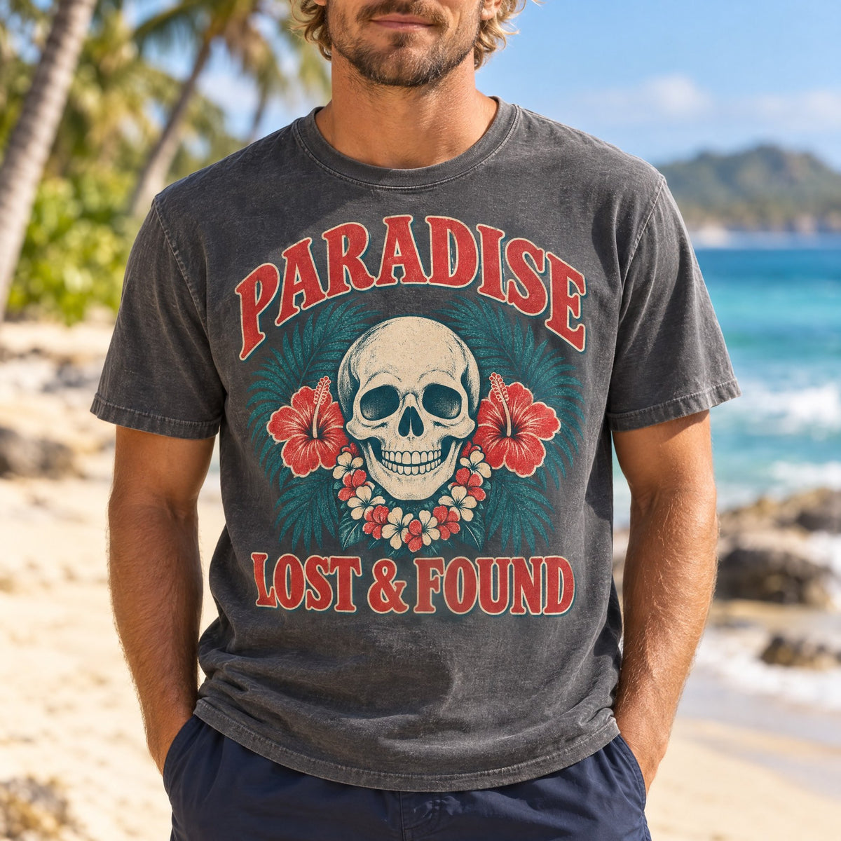 Paradise Lost and Found Tee tee mockup 1