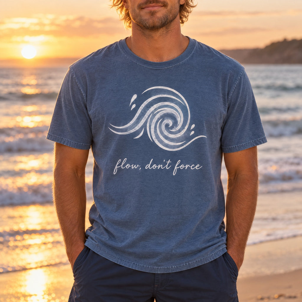 Flow Dont Force Tee tee mockup 1