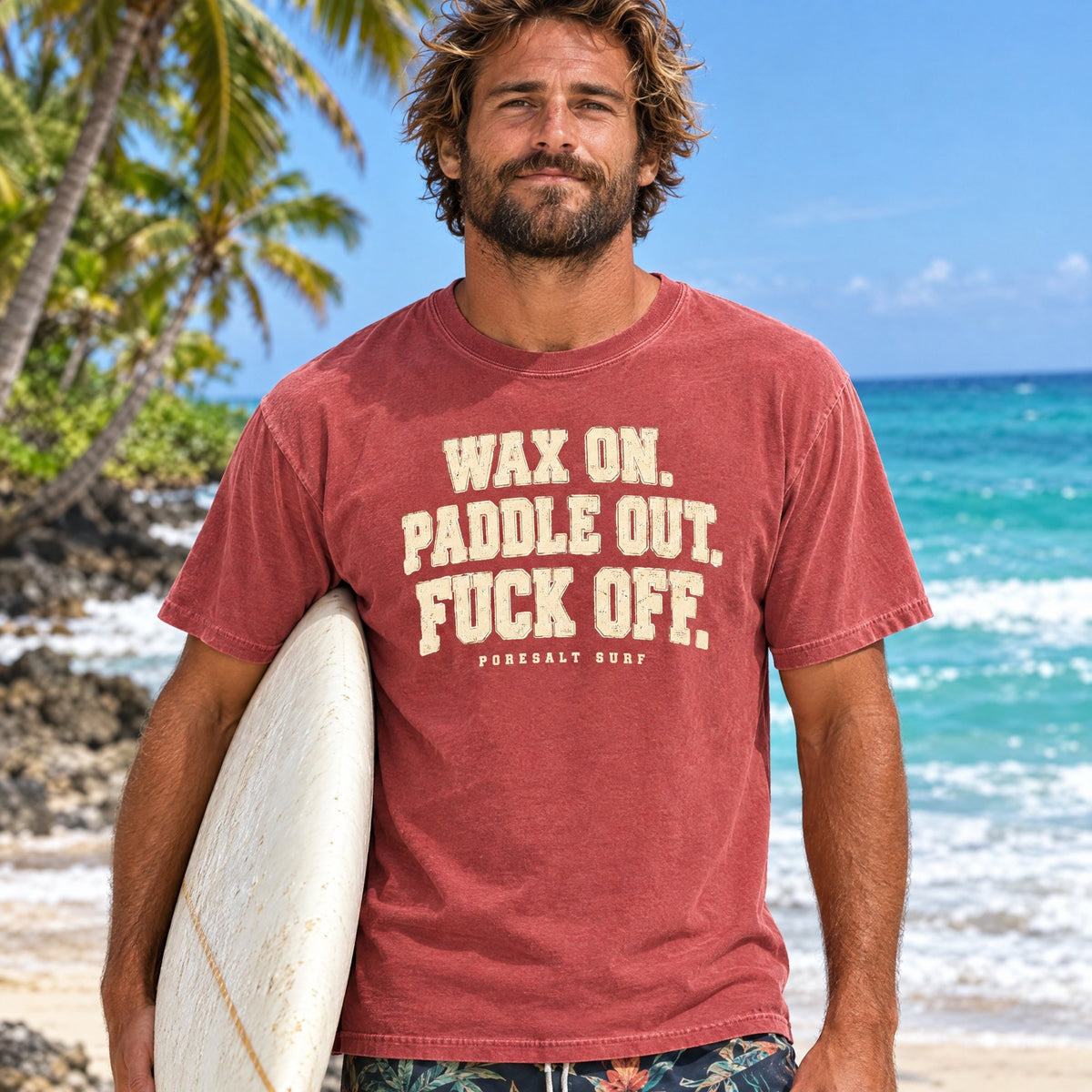 Surf Sarcastic Tee tee mockup 2