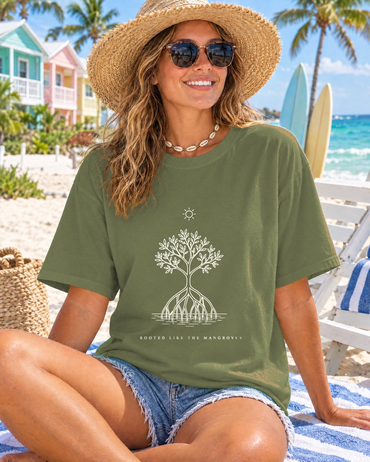 Rooted Like The Mangroves Tee tee mockup 2