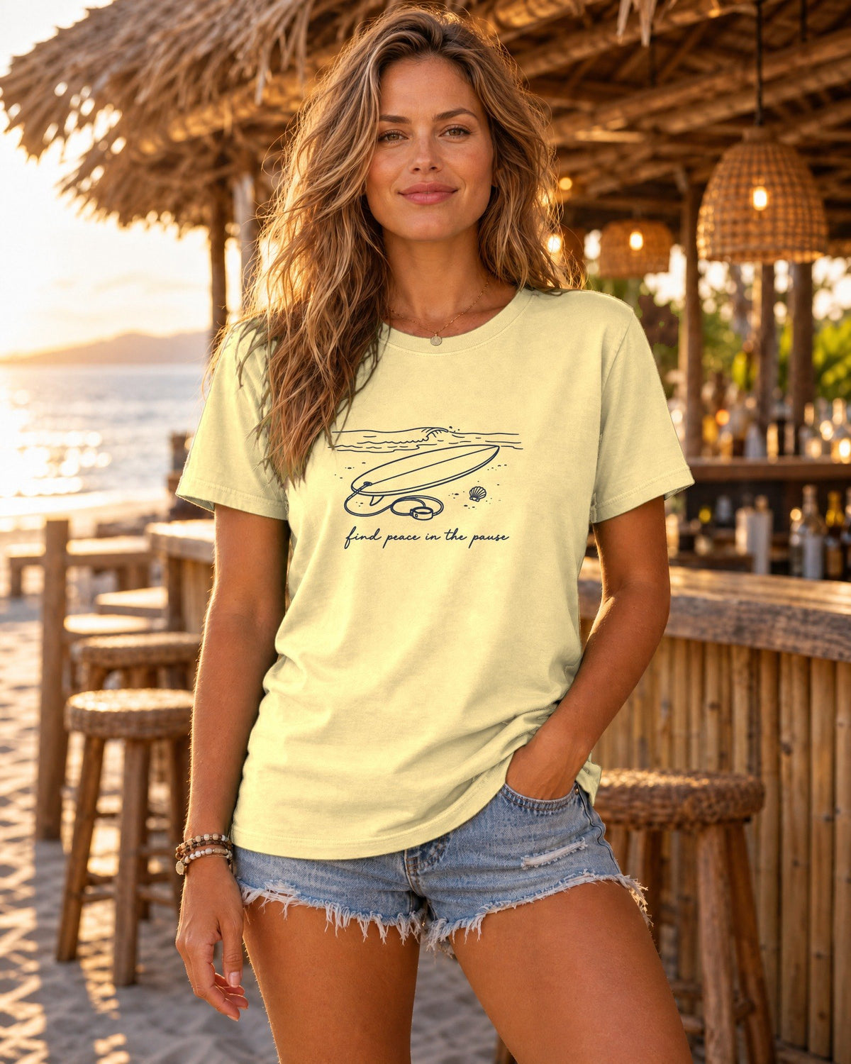 Find Peace In The Pause Tee tee mockup 2