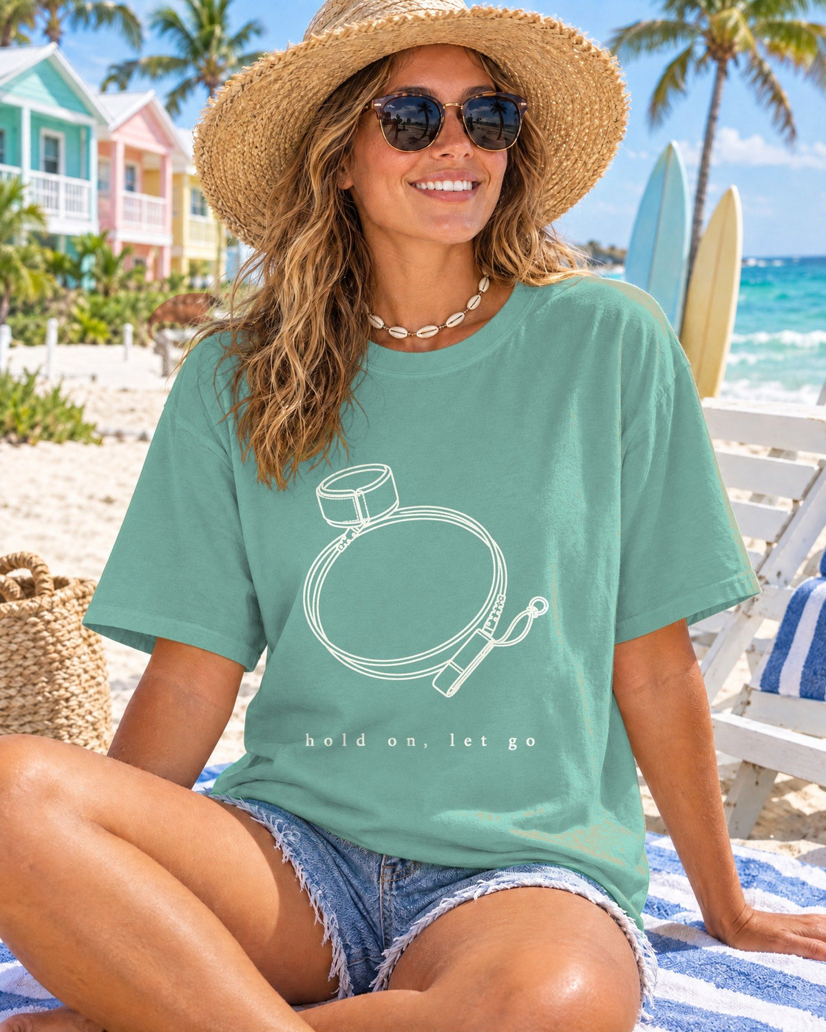 Hold On, Let Go Tee tee mockup 2
