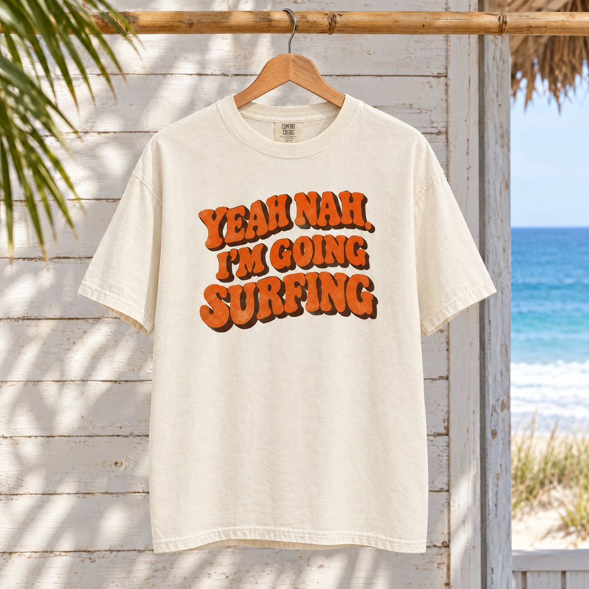Yeah Nah I'm Going Surfing T-shirt tee mockup 3