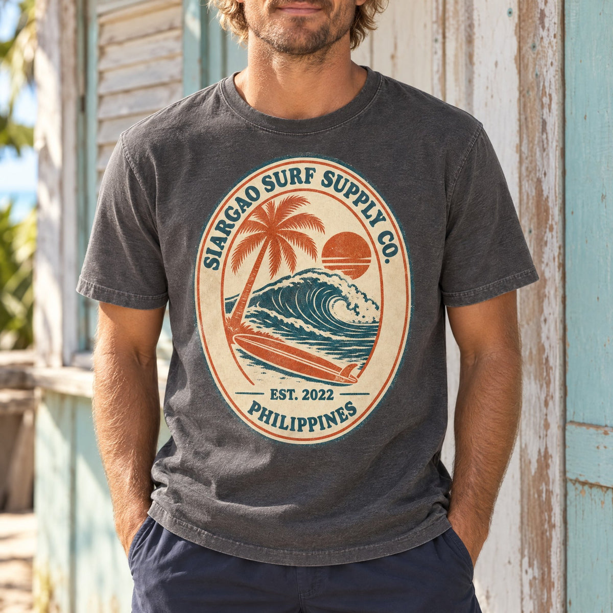 Siargao Surf Supply Co Tee tee mockup 1