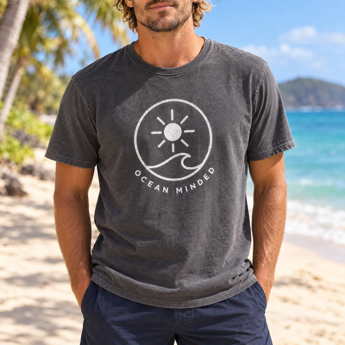 Ocean Minded Tee tee mockup 1